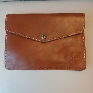 PATRICIA NASH cognac envelope clutch